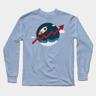 rocket graph growth Long Sleeve T-Shirt